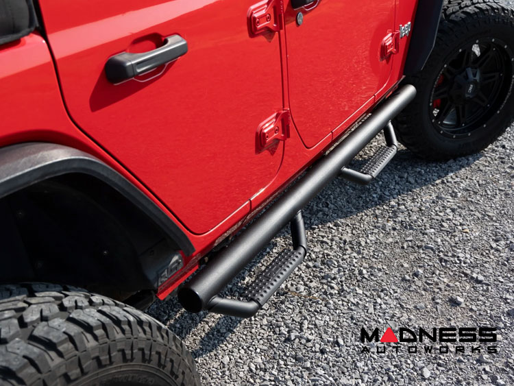 Jeep Wrangler JL Side Steps - Nerf Steps - Rough Country - 4 Door